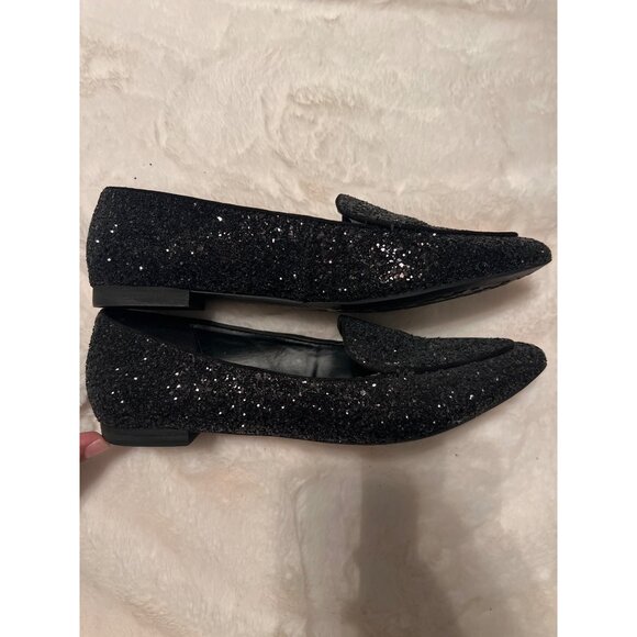 Kelly & Katie Cigola‎ Black Glitter Loafers – Chic, Sparkly, Comfortable - Picture 6 of 9